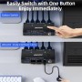 Conmutador KVM HDMI 8K a 60 Hz, conmutador KVM HDMI para 2 computadoras que comparten 1 monitor y 3 dispositivos USB 3.0,