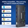 Conmutador KVM HDMI 8K a 60 Hz, conmutador KVM HDMI para 2 computadoras que comparten 1 monitor y 3 dispositivos USB 3.0,