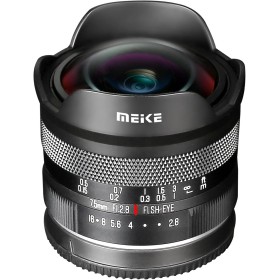Meike Lente Ojo de pez Diagonal de 7,5 mm f2.8 Ultra Gran Angular para cámaras Sony E Mount Mirrorless A6400 A5000 A5100 A6000