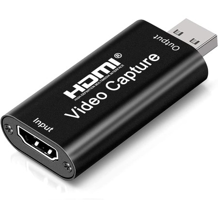 Capturadora Video capturadora hdmi,USB a hdmi Vídeo Game Capture 1080P Transmisión en Vivo de Transmisión de Vídeo para Juegos,