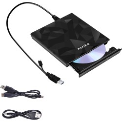 Antika Grabadora de DVD/CD +/-RW, Unidad Externa USB 3.0, Dispositivo Lector de Tarjetas portátil Ultrafino Compatible con Antika Grabadora de DVD/CD +/-RW, Unidad Externa USB 3.0, Dispositivo Lector de Tarjetas portátil Ultrafino Compatible con