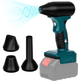BreeRainz Soplador de Batería 180W, con 3 Boquillas, Velocidad de 4 Niveles, Compatible con Baterías de 18V, Utilícelo para