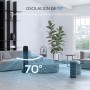 HOMCOM Tower Fan 45W Silent Vertical Fan with 3 Speeds Oscillation 70° for Living Room Bedroom Office Ø27x75 cm White