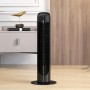 HOMCOM Tower Fan 45W Silent Vertical Fan with 3 Speeds Oscillation 70° for Living Room Bedroom Office Ø27x75 cm White