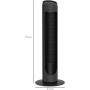 HOMCOM Tower Fan 45W Silent Vertical Fan with 3 Speeds Oscillation 70° for Living Room Bedroom Office Ø27x75 cm White