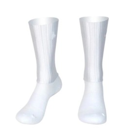 Aero Ciclismo verano Anti Calcetines Whiteline Slip Calcetines de sili