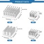 VooGenzek 20 Piezas Disipador de Calor de Aluminio, Módulo de Disipador de Calor de Aleta Más Fría, Disipador Placa Circuito,