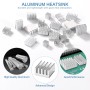 VooGenzek 20 Piezas Disipador de Calor de Aluminio, Módulo de Disipador de Calor de Aleta Más Fría, Disipador Placa Circuito,