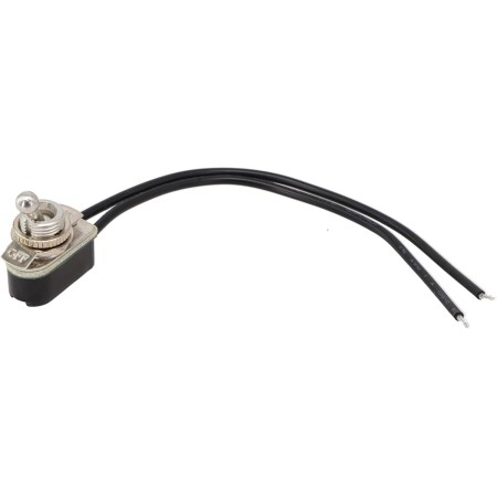 Mini interruptor de palanca precableado, interruptor de palanca precableado AC250V 6A ON/OFF SPST Baquelita Shell Metal Button