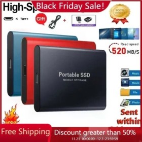 Disco duro externo de alta velocidad 1TB 2TB 4TB interfaz SSD portátil