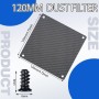 120 mm Filtro de Polvo Filtro de Ventilador de Ordenador Cubierta Antipolvo Negra de PVC Malla de Ordenador 10 Paquetes con 40