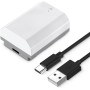 K&F Concept NP-FZ100 Batería para Cámara, Actualizada 2600mAh Gran Capacidad con Conector de Carga Directa Type C Compatible con