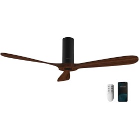 Cecotec EnergySilence Aero 5500 Black Aqua Connected Wifi Remote Control Ceiling Fan 40 W, 52 Inch Diameter, 3 Blades, IP44