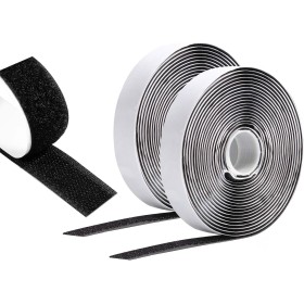 Vinabo Auto Adhesivo Cinta De Gancho Y Bucle 5 m X 20 mm, Cinta doble cara adhesivo de gancho y bucle, Adhesivo Fuerte Hook Y