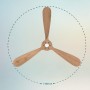 Cecotec EnergySilence Aero 5400 Aqua Connected Ceiling Fan with Remote Control and Wifi. 40 W, Diameter 52 Inches with 3 Blades,