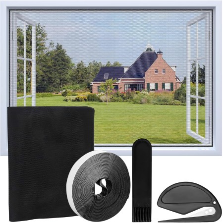 GUIGA Mosquiteras para Ventanas,Malla Mosquitera Para Puerta y Ventanas,Mosquiteras Ventana de Insectos de la Protección de la