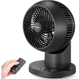 LeaderPro Table Fan, 4 Speeds, Turbo Fan Powerful Circulation, Remote Control, Quiet Air for Bedroom, Living Room, Kitchen,
