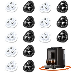 HWSWSH 16 Pcs Mini Ruedas Autoadhesivas Ruedas Pequeñas para Muebles Ruedas Giratorias de 360°Ruedas de Bolas para Freidora