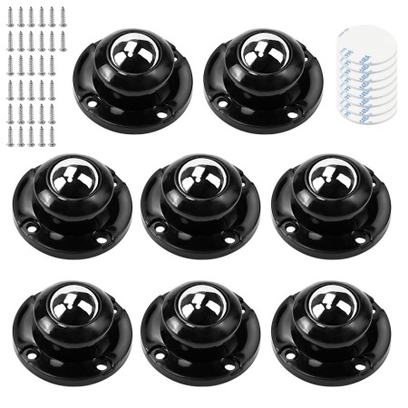 HWSWSH 16 Pcs Mini Ruedas Autoadhesivas Ruedas Pequeñas para Muebles Ruedas Giratorias de 360°Ruedas de Bolas para Freidora