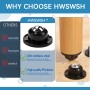 HWSWSH 16 Pcs Mini Ruedas Autoadhesivas Ruedas Pequeñas para Muebles Ruedas Giratorias de 360°Ruedas de Bolas para Freidora