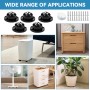 HWSWSH 16 Pcs Mini Ruedas Autoadhesivas Ruedas Pequeñas para Muebles Ruedas Giratorias de 360°Ruedas de Bolas para Freidora