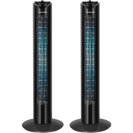 Aigostar Tower Fan, Quiet, 3 Speeds, 85° Oscillation, 120 min Timer, 82 cm High, Compact Design, Easy Installation, Portable