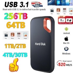Disco duro externo portátil Original SSD 256TB 1TB 2TB disco duro USB 