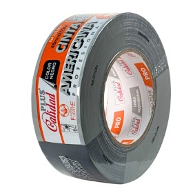 Plus Calidad Cinta Americana Extrafuerte 48mm x 50m Color Negro para Embalaje, Cajas de Cartón de Mudanzas, Reparación. Precinto