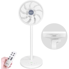 LeaderPro - Silent 3D Oscillating Fan, Standing Fan 20dB DC Motor Turbo Air Circulation Fan with Remote Control Ø34cm, 13