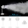 LeaderPro - Silent 3D Oscillating Fan, Standing Fan 20dB DC Motor Turbo Air Circulation Fan with Remote Control Ø34cm, 13