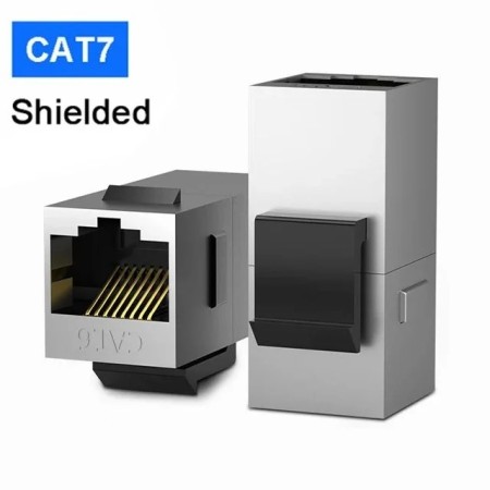 Acoplador ZOERAX CAT7 CAT6A CAT6, acoplador blindado Keystone RJ45, ac