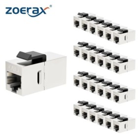 Acoplador ZOERAX CAT7 CAT6A CAT6, acoplador blindado Keystone RJ45, ac