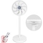 LeaderPro - Silent 3D Oscillating Fan, Standing Fan 20dB DC Motor Turbo Air Circulation Fan with Remote Control Ø34cm, 13