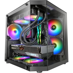 Mars Gaming MC-3TLITE, Caja Gaming MicroATX, Triple Cristal Templado Continuo, Ventilador FRGB Trasero 120mm, Estructura de Mars Gaming MC-3TLITE, Caja Gaming MicroATX, Triple Cristal Templado Continuo, Ventilador FRGB Trasero 120mm, Estructura de