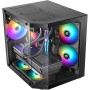 Mars Gaming MC-3TLITE, Caja Gaming MicroATX, Triple Cristal Templado Continuo, Ventilador FRGB Trasero 120mm, Estructura de