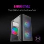 Mars Gaming MC-3TLITE, Caja Gaming MicroATX, Triple Cristal Templado Continuo, Ventilador FRGB Trasero 120mm, Estructura de