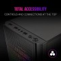 Mars Gaming MC-3TLITE, Caja Gaming MicroATX, Triple Cristal Templado Continuo, Ventilador FRGB Trasero 120mm, Estructura de