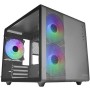 Mars Gaming MC-3TLITE, Caja Gaming MicroATX, Triple Cristal Templado Continuo, Ventilador FRGB Trasero 120mm, Estructura de