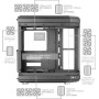 Mars Gaming MC-3TLITE, Caja Gaming MicroATX, Triple Cristal Templado Continuo, Ventilador FRGB Trasero 120mm, Estructura de
