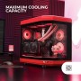 Mars Gaming MC-3TLITE, Caja Gaming MicroATX, Triple Cristal Templado Continuo, Ventilador FRGB Trasero 120mm, Estructura de