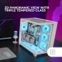 Mars Gaming MC-3TLITE, Caja Gaming MicroATX, Triple Cristal Templado Continuo, Ventilador FRGB Trasero 120mm, Estructura de