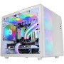 Mars Gaming MC-3TLITE, Caja Gaming MicroATX, Triple Cristal Templado Continuo, Ventilador FRGB Trasero 120mm, Estructura de