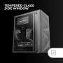 Mars Gaming MC-3TLITE, Caja Gaming MicroATX, Triple Cristal Templado Continuo, Ventilador FRGB Trasero 120mm, Estructura de