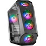 Mars Gaming MC-3TLITE, Caja Gaming MicroATX, Triple Cristal Templado Continuo, Ventilador FRGB Trasero 120mm, Estructura de