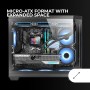 Mars Gaming MC-3TLITE, Caja Gaming MicroATX, Triple Cristal Templado Continuo, Ventilador FRGB Trasero 120mm, Estructura de