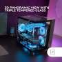 Mars Gaming MC-3TLITE, Caja Gaming MicroATX, Triple Cristal Templado Continuo, Ventilador FRGB Trasero 120mm, Estructura de