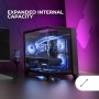 Mars Gaming MC-3TLITE, Caja Gaming MicroATX, Triple Cristal Templado Continuo, Ventilador FRGB Trasero 120mm, Estructura de