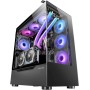 Mars Gaming MC-3TLITE, Caja Gaming MicroATX, Triple Cristal Templado Continuo, Ventilador FRGB Trasero 120mm, Estructura de