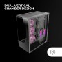 Mars Gaming MC-3TLITE, Caja Gaming MicroATX, Triple Cristal Templado Continuo, Ventilador FRGB Trasero 120mm, Estructura de