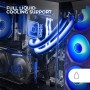 Mars Gaming MC-3TLITE, Caja Gaming MicroATX, Triple Cristal Templado Continuo, Ventilador FRGB Trasero 120mm, Estructura de